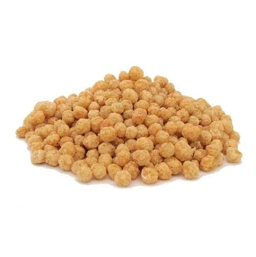 Fotografía real de bolitas de quinua expandidas